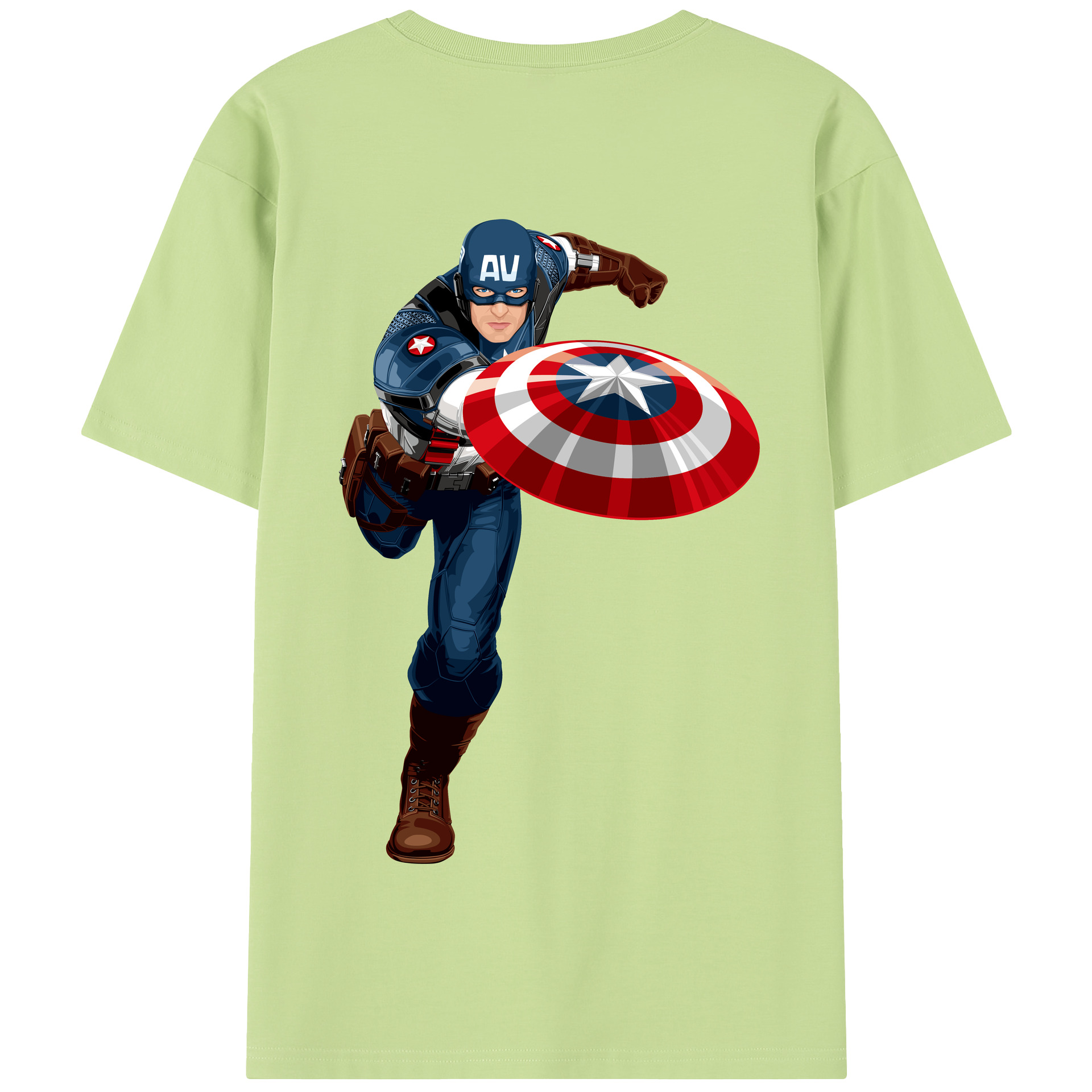 （画像用） アベンジャーズ The Avengers 綿100％半袖Tシャツ（背面プリント）